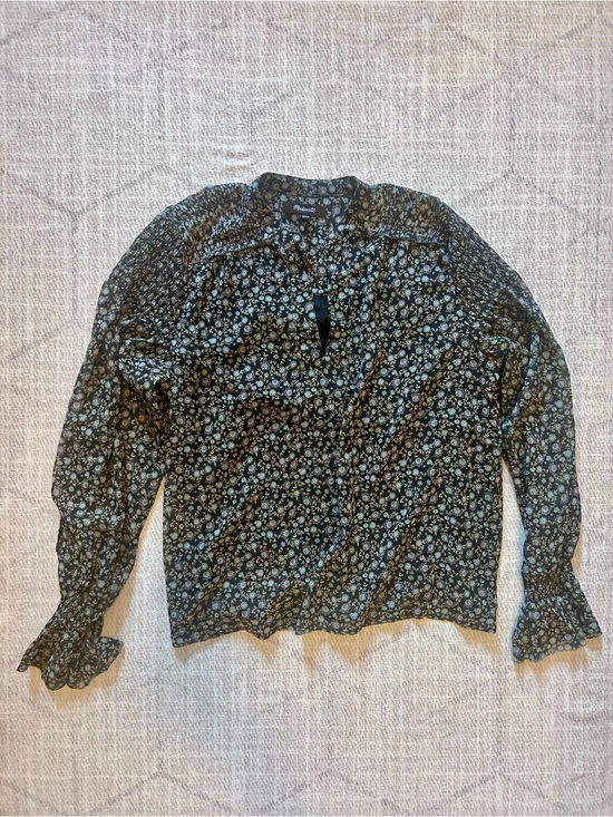 Madewell Tops - Madewell Semi-Sheer Split-Neck Top